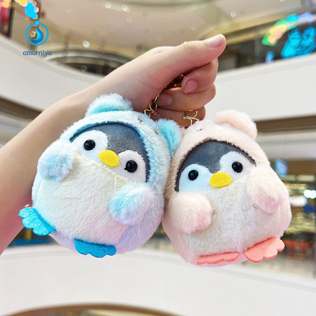 (Shop Amart) Móc Khóa Hình Chim Cánh Cụt Nhồi Bông Hoạt Hình