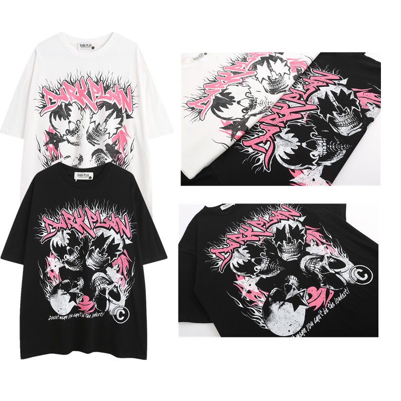 Áo Thun Tay Ngắn Phong Cách Hip Hop Đường Phố Cho Nam Và Nữ Y2K