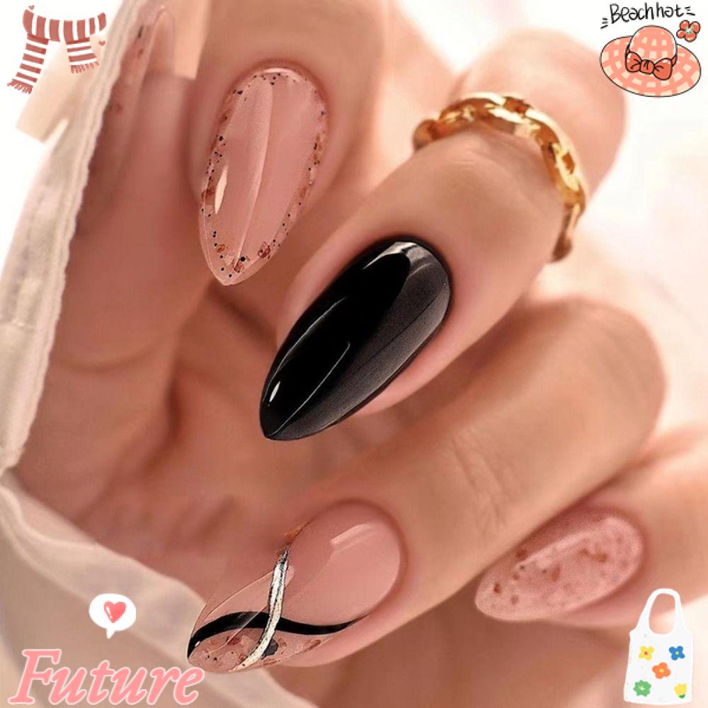 FUTURE Bộ 24 Móng Tay Giả Trang Trí Nghệ Thuật