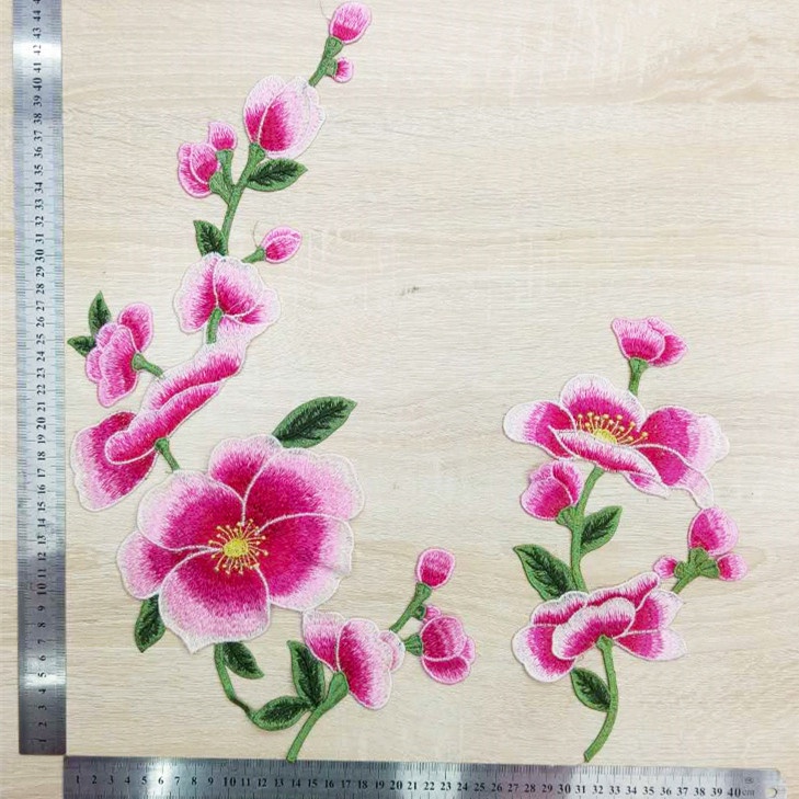 Set 2 Miếng Vá Trang Trí Quần Áo Hình Hoa Thêu DIY