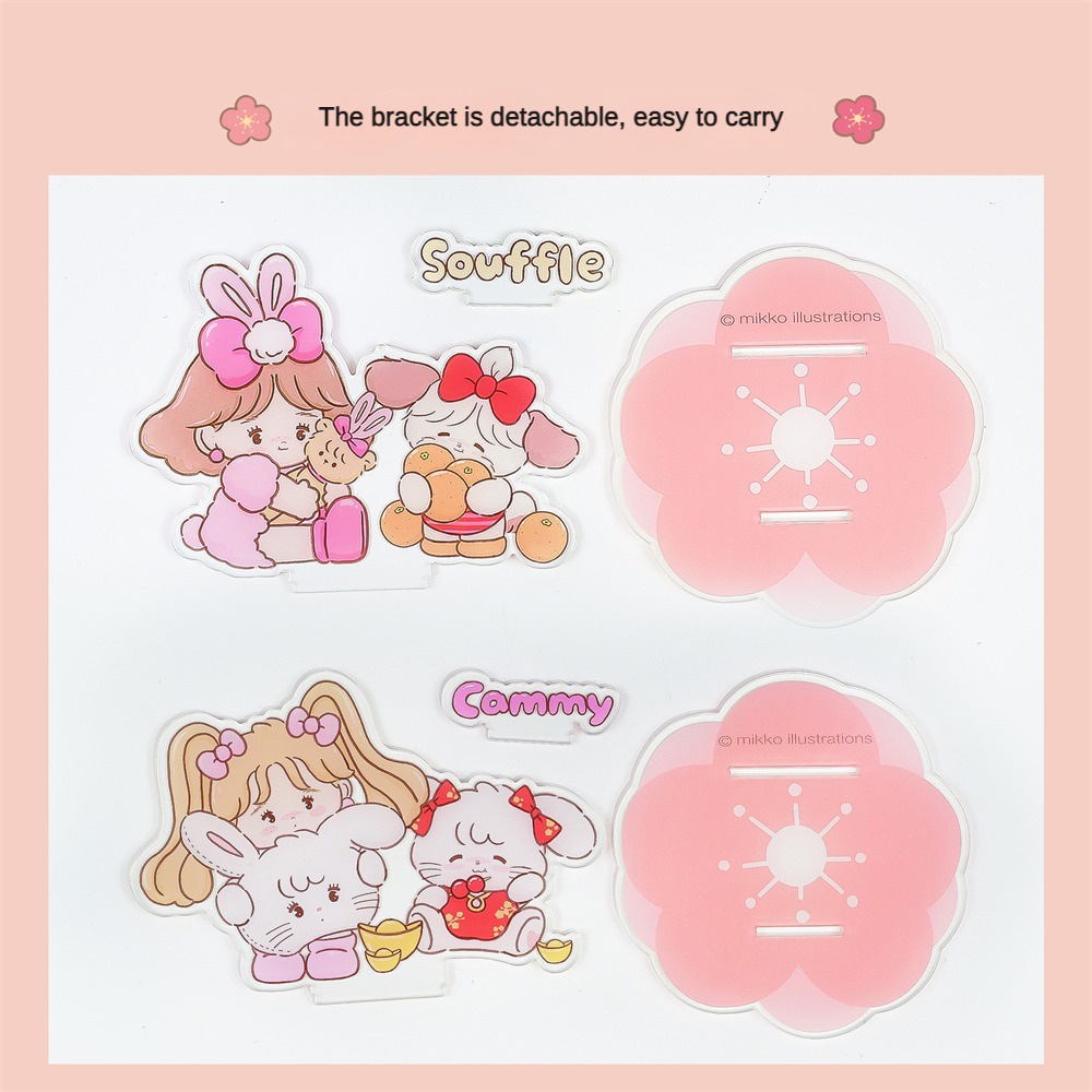 Giá Đỡ Điện Thoại Bằng Acrylic Trong Suốt Họa Tiết Hoạt Hình Phong Cách Nhật Bản