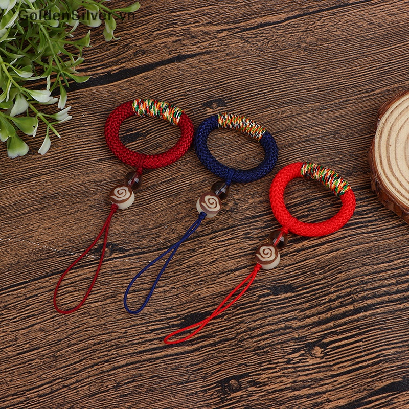 Dây Đeo Điện Thoại / Máy Ảnh Handmade Màu Vàng Bạc Phong Cách Tây Tạng Điều Chỉnh Được