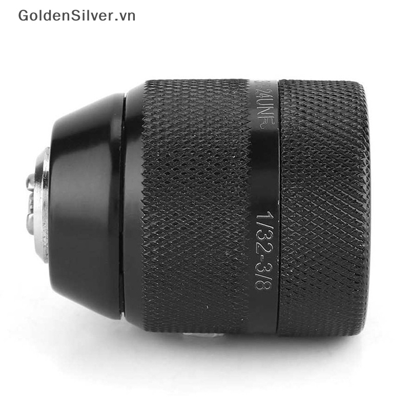 Đầu Cặp Mũi Khoan Bằng Kim Loại Màu Vàng Bạc 3 / 8 0.8mm-10mm Khóa Chức Năng Cho Máy Khoan Điện Cầm Tay