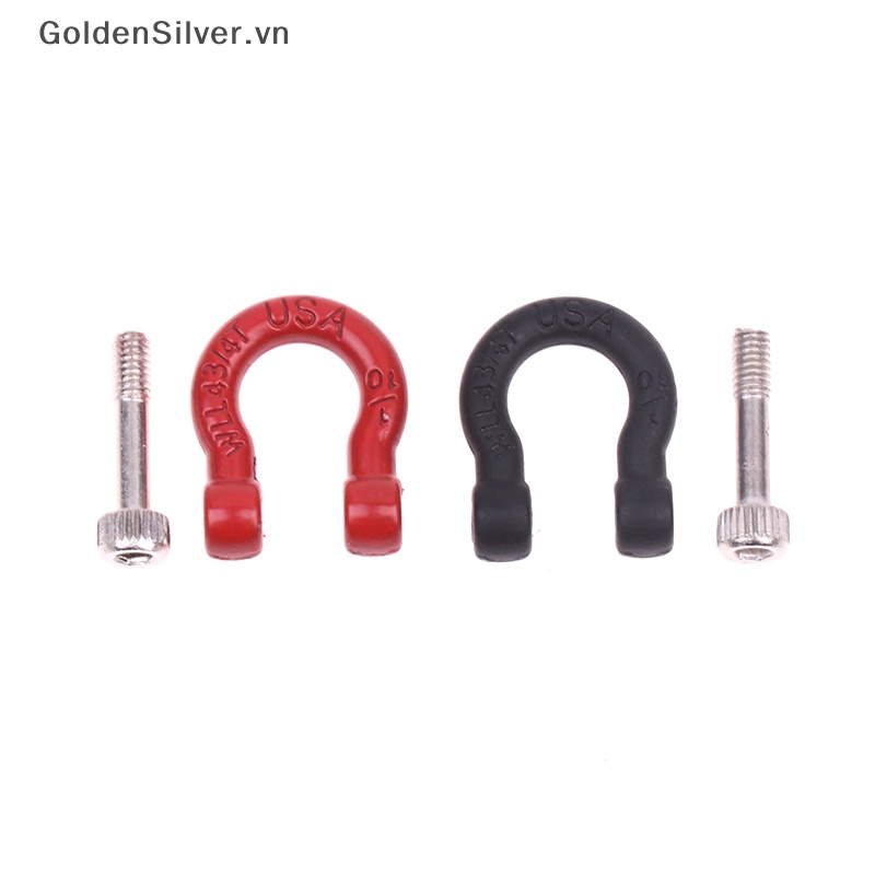 Móc Chữ D Bằng Kim Loại Màu Vàng Bạc Cho Xe Điều Khiển Từ Xa TRX-4 Axial 1 / 10
