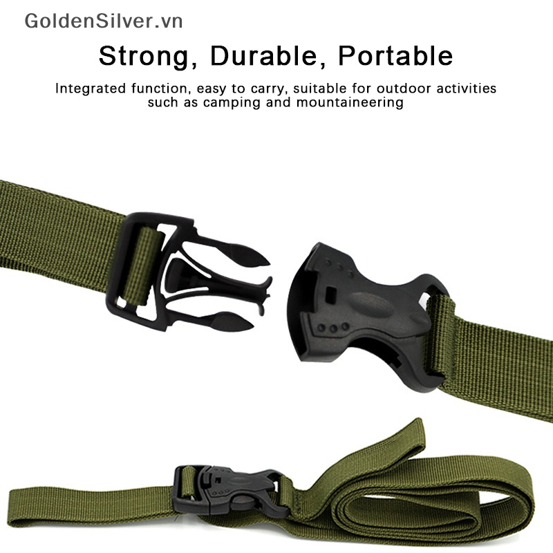 1 Dây Đai Nylon Màu Vàng Bạc Dùng Để Cố Định Hành Lý Khi Đi Cắm Trại