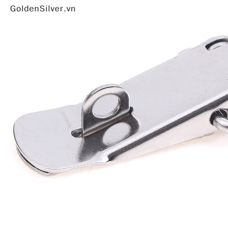 Set 2 Khóa Hộp Đựng Đồ Nội Thất Màu Vàng Bạc Sáng Tạo Có Lò Xo Bắt H105 H106