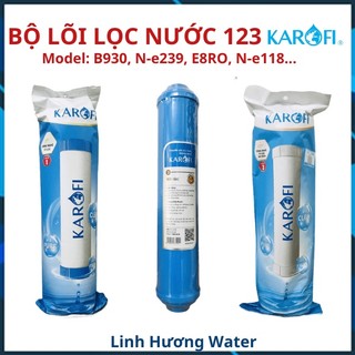 Bộ lõi lọc nước 123 Karofi - Dùng cho model B930, N-e239, N-e118, N-e119/U, N-e119/A, N7RO, E8RO, E9RO...
