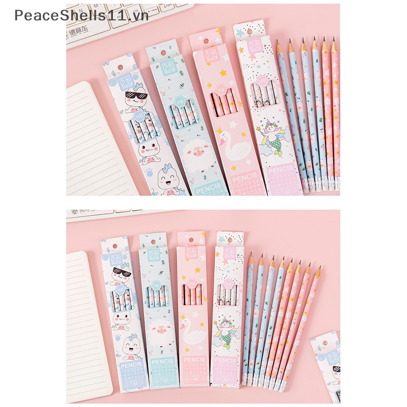 Set 10 Bút Chì Vẽ HB Họa Tiết Hoạt Hình Dễ Thương Dành Cho Học Sinh