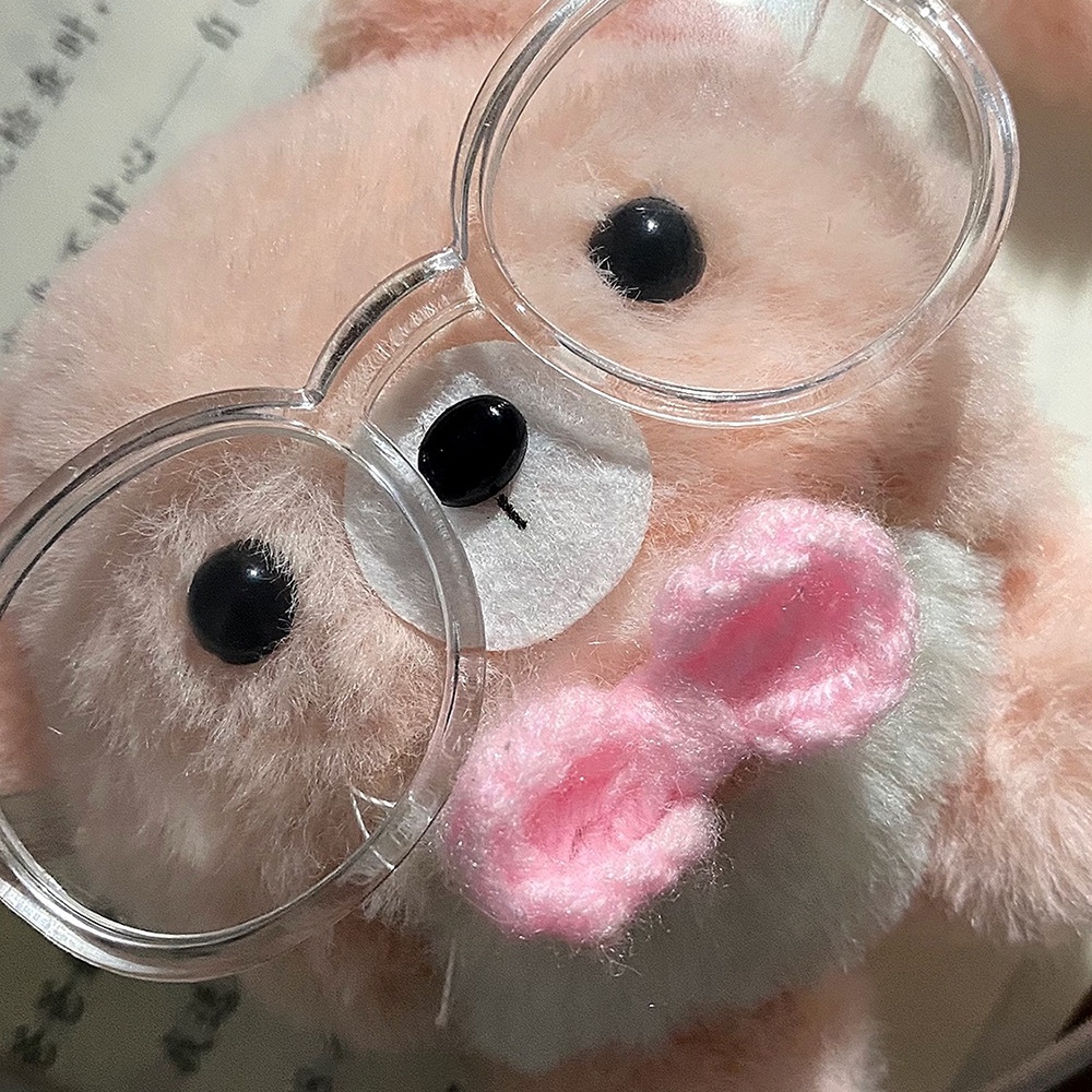 Móc Khóa Hình Quả Trứng Gấu Nhồi Bông Màu Hồng Dễ Thương