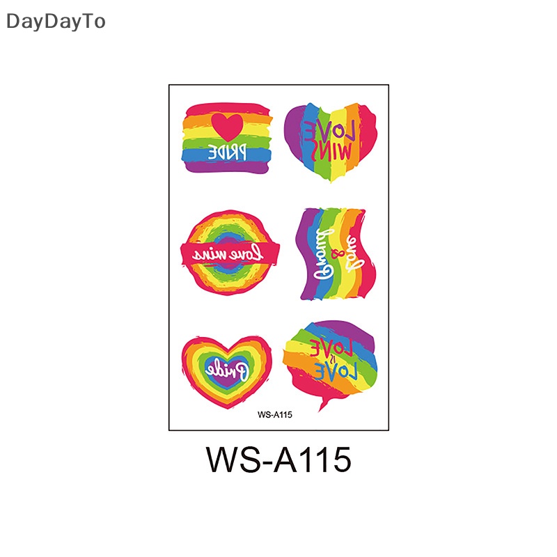 Hình Xăm Dán Tạm Thời LGBT Nhiều Màu Sắc Độc Đáo