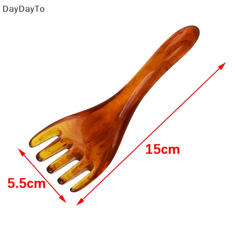 1 Lược Chải Tóc Mát Xa Da Đầu Bằng Nhựa Resin Năm Cánh