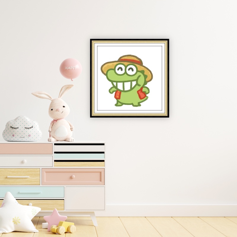 Bộ Tranh Đính Đá 5D Tự Làm Hình Khủng Long Hoạt Hình Trang Trí Nhà Cửa