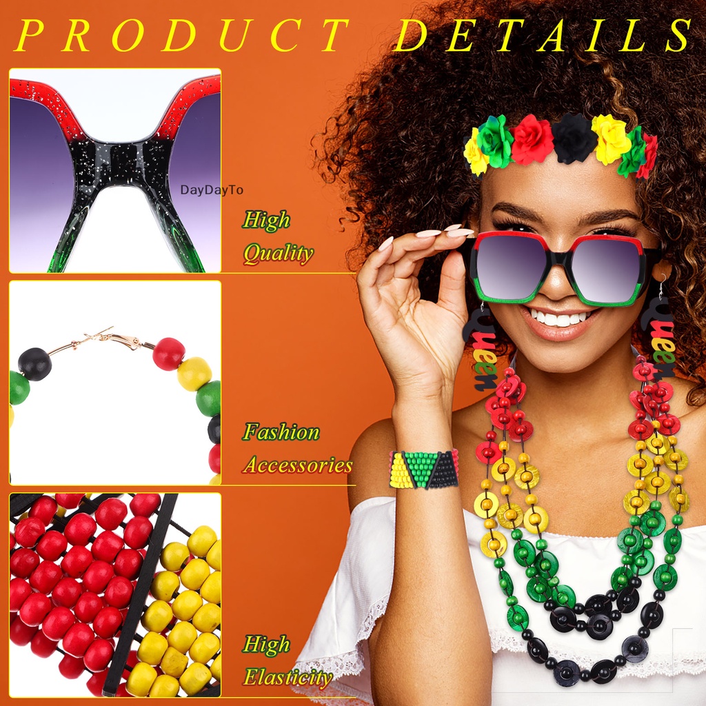 Bộ Trang Sức Gồm 9 Món Gồm Vòng cổ / Bông Tai / Vòng Tay Chuỗi Hạt Nhiều Màu Thời Trang Cho Nữ