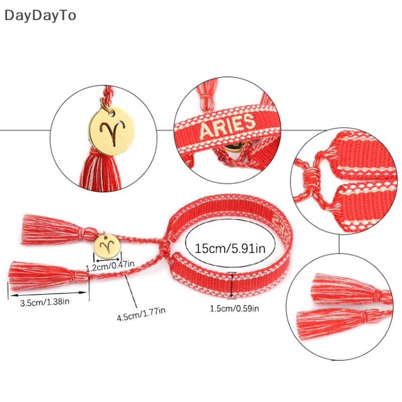 Vòng Tay Dây Bện Phối Tua Rua Có Thể Điều Chỉnh Dành Cho Bạn Nữ