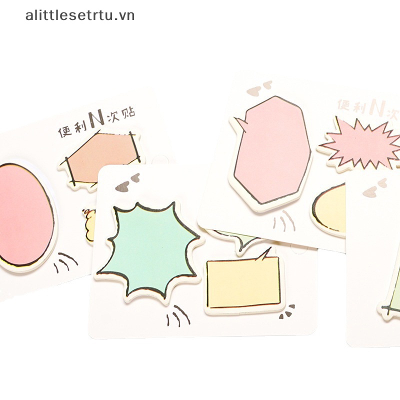 Alittlesetrtu Miếng Dán Ghi Chú Tự Dính Đơn Giản Tươi Tắn Sáng Tạo