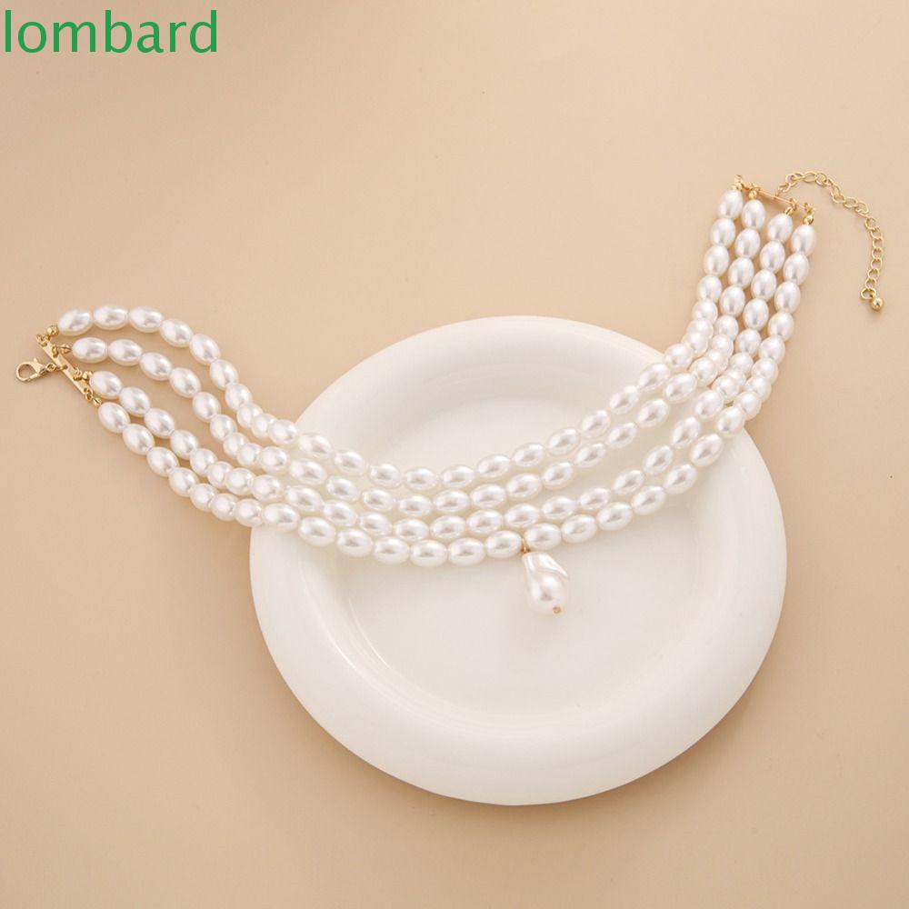 LOMBARD Vòng cổ Nhiều Lớp Bằng Hợp Kim Thời Trang Cá Tính Cho Nữ