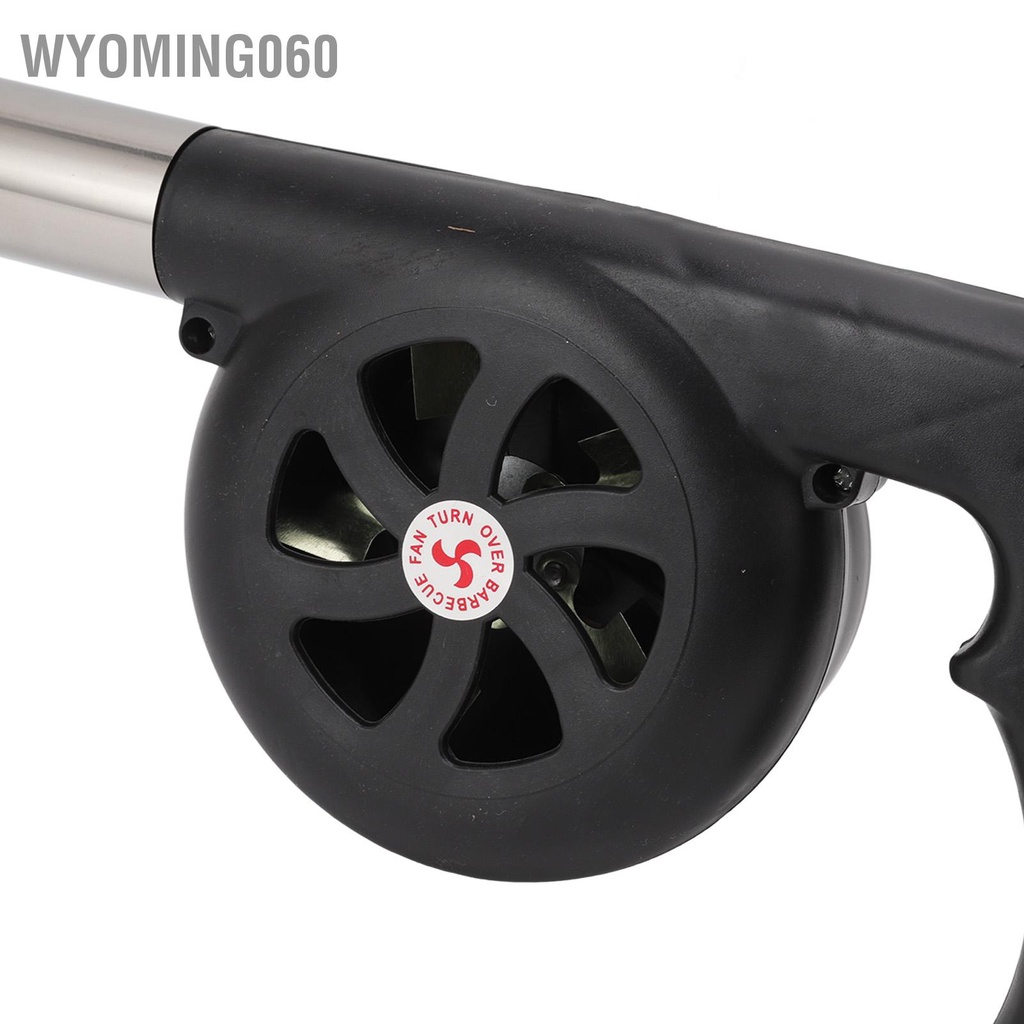 Wyoming060 Tay Quay BBQ Thổi Quạt Di Động Nhẹ ABS Nướng Cho Cắm Trại Dã Ngoại Lò Sưởi
