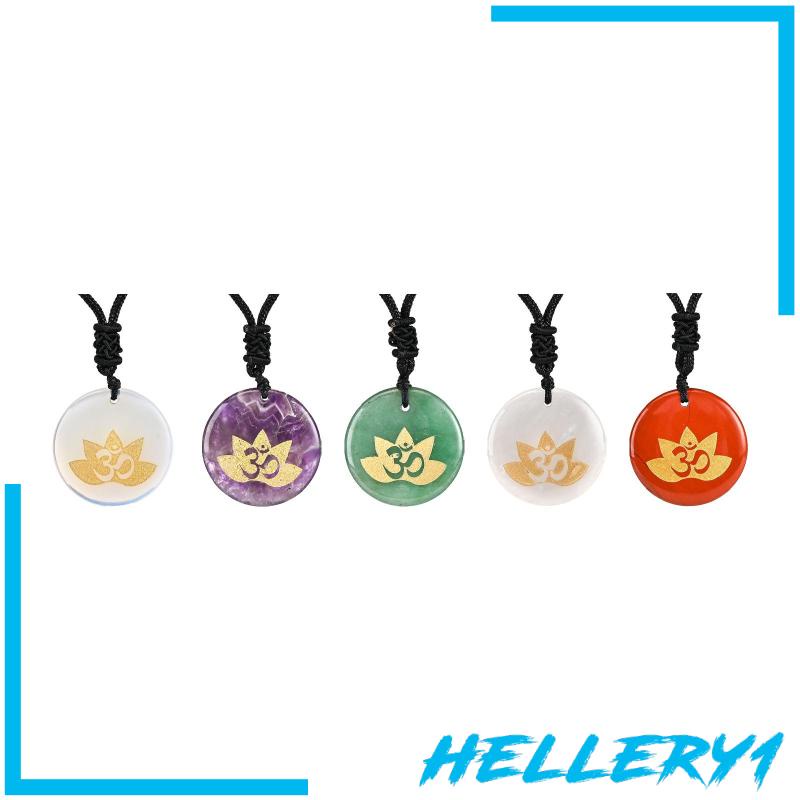 Vòng cổ Mặt Tròn Họa Tiết Hoa Sen Tinh Tế Thời Trang Unisex