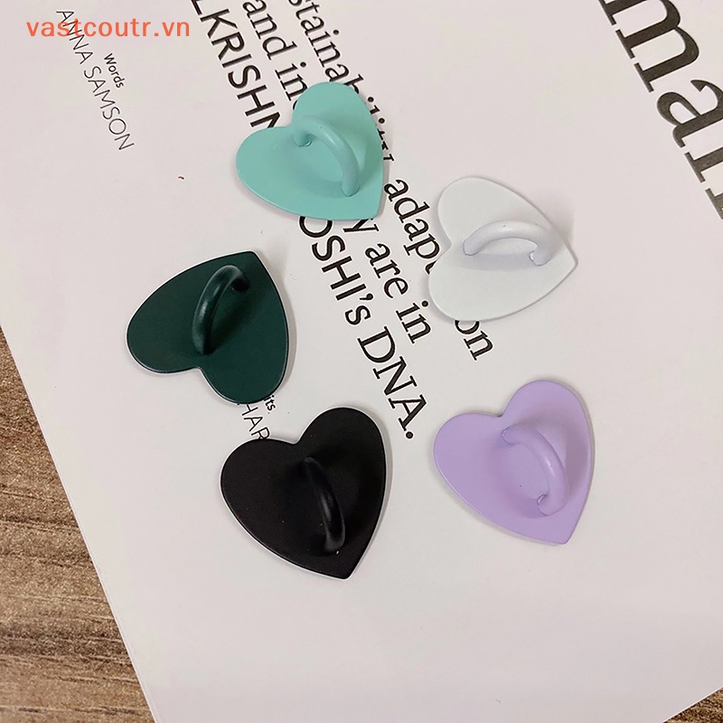 1 Phụ Kiện Nút Hình Trái Tim Bằng Kim Loại Trơn Trang Trí Túi Xách / Điện Thoại diy