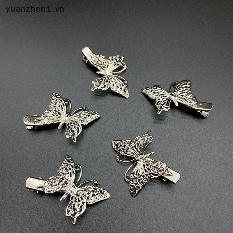 Kẹp Tóc Hình Bướm Bằng Bạc Phong Cách Vintage Cho Nữ