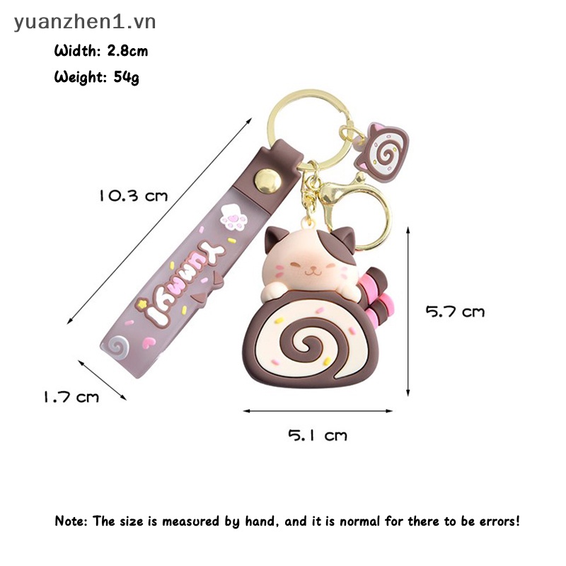 Móc Khóa Hình Chú Mèo Hoạt Hình Đáng Yêu Bằng PVC