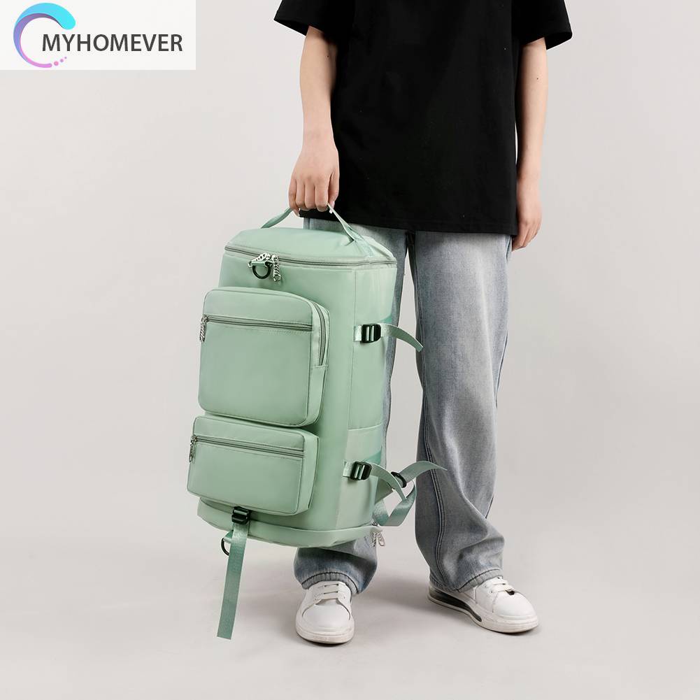 Ba Lô Nylon Bền Nhẹ Màu Sắc Trơn Có Khóa Kéo Phong Cách Doanh Nhân