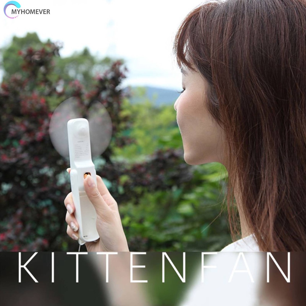 Quạt Gấp Mini Cầm Tay Kiêm Đèn Pin Sạc USB 2000mAh Yên Tĩnh