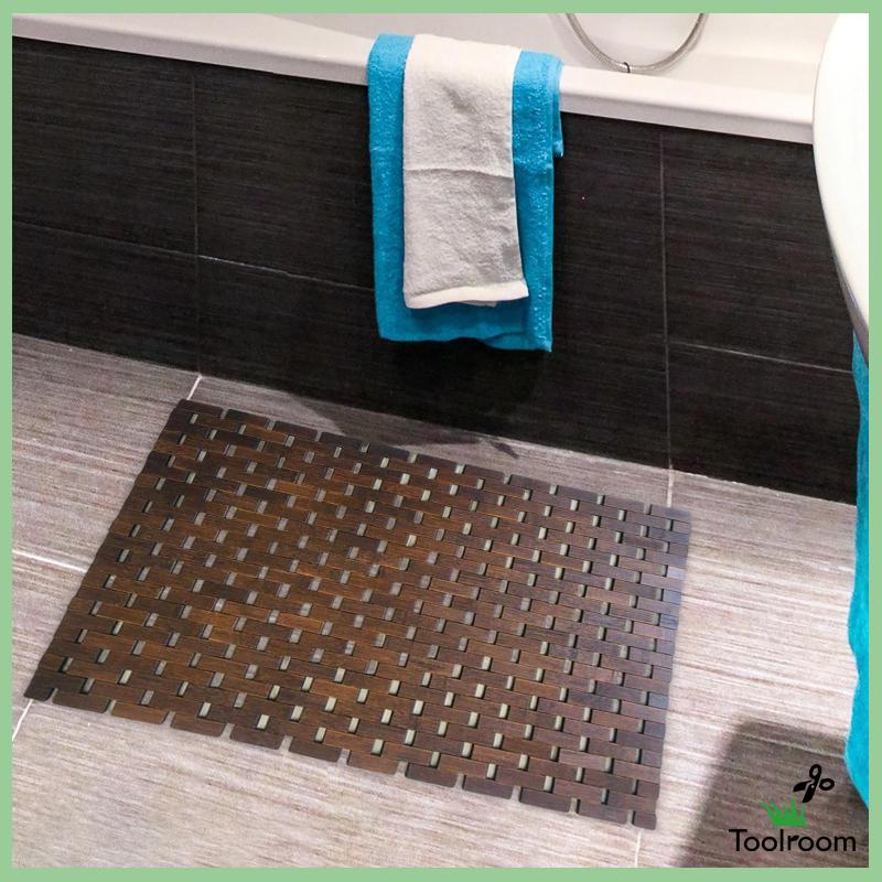 Thảm Lót Sàn Chống Trượt Họa Tiết Vân Gỗ Tre Độc Đáo