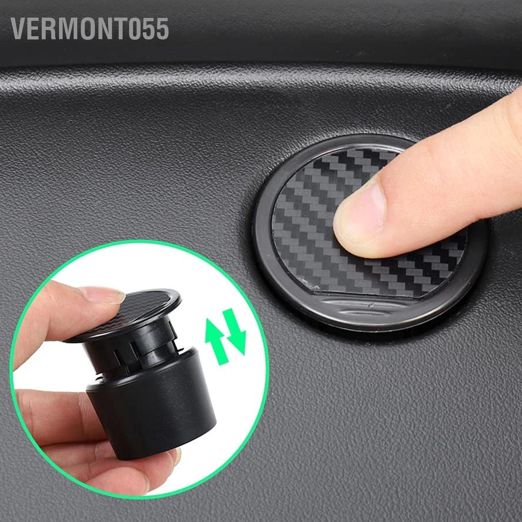 Vermont055 2 Chiếc Trước Hộp Dự Phòng Thân Cây Móc Sợi Carbon Hạt Thay Thế Cho Mẫu Tesla Model 3 2021 Đến 2023