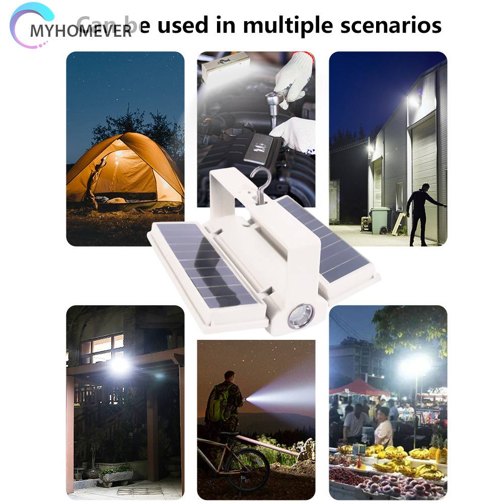 Đèn Cắm Trại Năng Lượng Mặt Trời Gấp Gọn Tiện Lợi 1500mAh