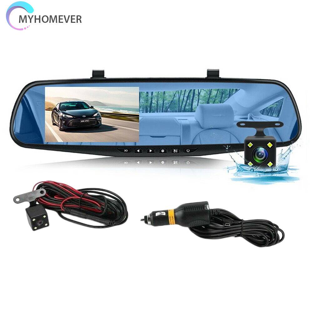 Camera Chiếu Hậu Tích Hợp Loa Cho Xe Hơi DVR HD 1080P 4.3 Inch