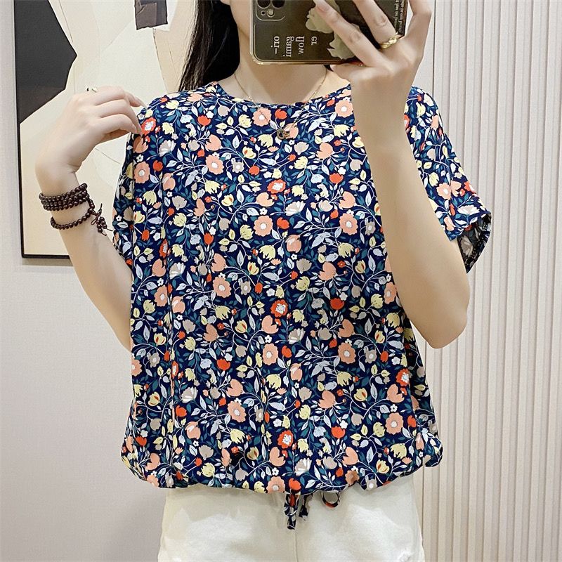 Áo Thun Cotton Lụa Mùa Hè Dáng Suông Tay Cộc Có Size Lớn Cho Nữ