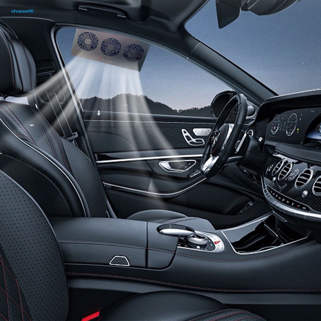 1 Bộ Quạt Năng Lượng Mặt Trời Tự Động Ít Ồn Dễ Lắp Đặt Cho Xe Hơi