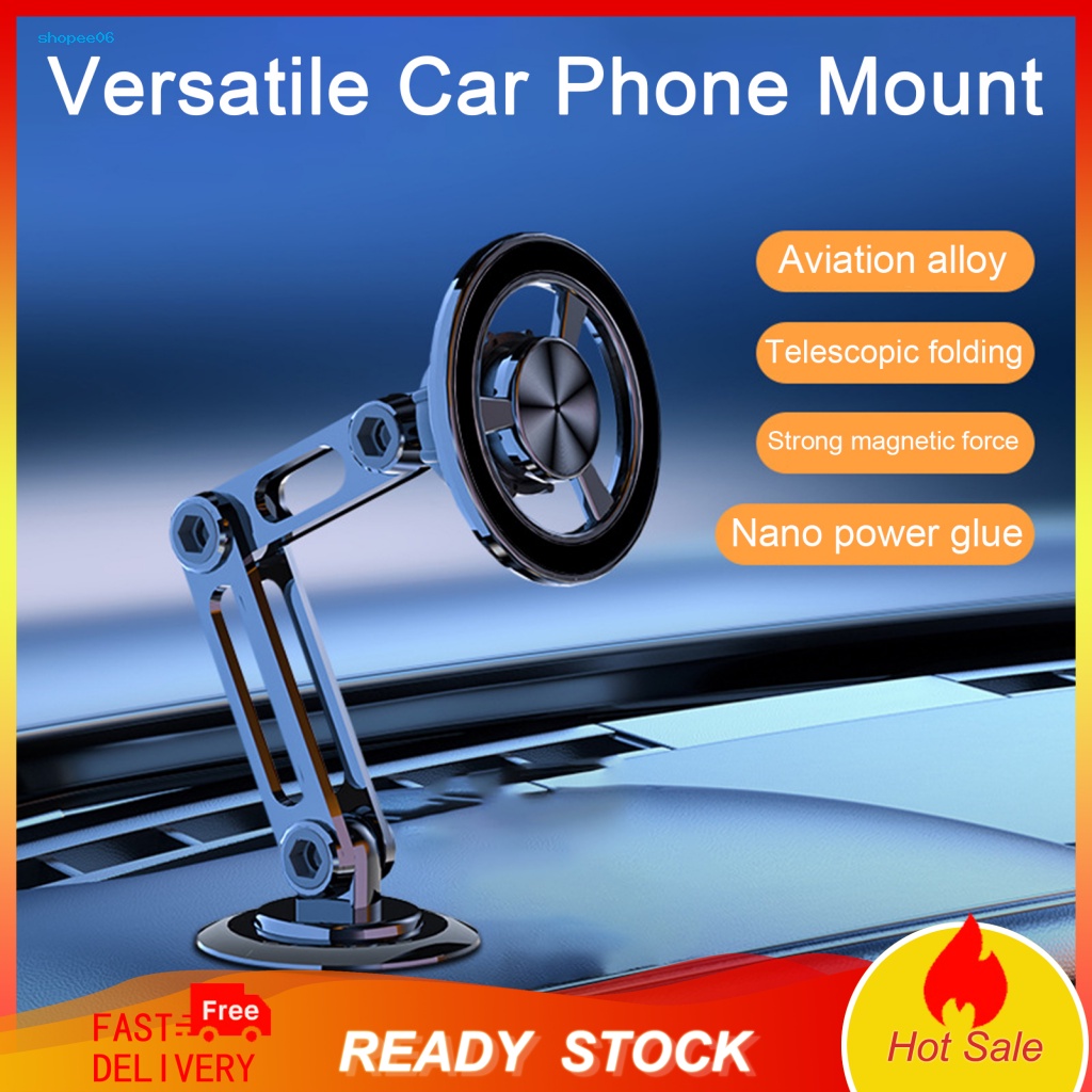 Giá Đỡ Điện Thoại Hít Nam Châm Có Thể Gập Lại Cho Xe Hơi