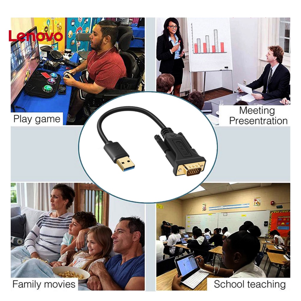 Cáp ChuyểN ĐổI Âm Thanh / Video 1.5M ĐầU CắM USB 3.0 Sang VGA USB Sang VGA
