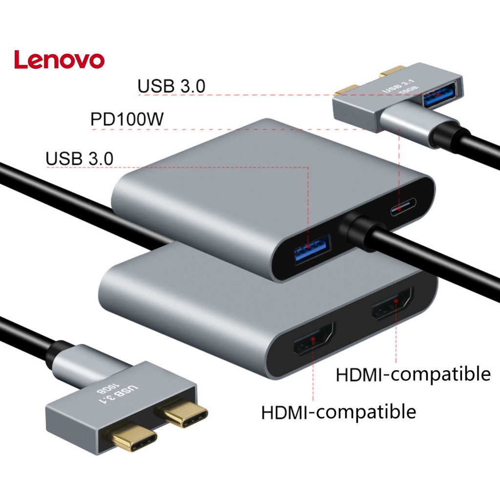 Bộ Hub Chuyển Đổi USB-C Type C Sang HDMI-C 5 Trong 1 Bằng Hợp Kim Nhôm Cho MacBook Pro / Air 2018-2020