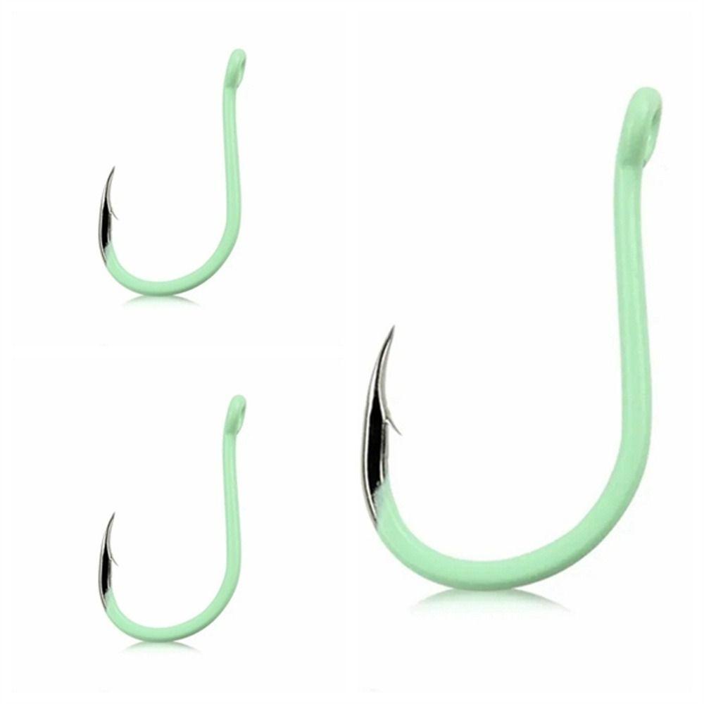 MALCOLM Móc Câu Cá Phát Sáng Bằng Thép Carbon Phát Sáng Siêu Sáng Pesca Đầu Tam Giác Cho Nước Mặn