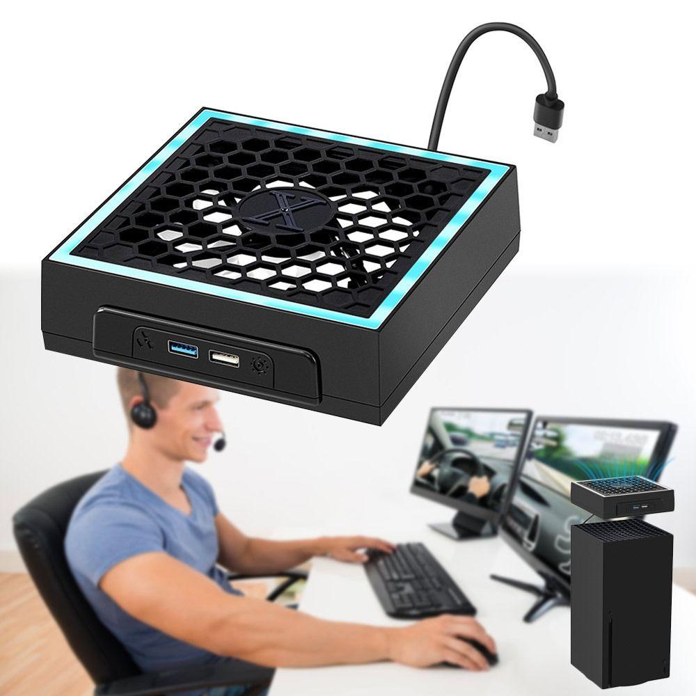 PEARLVN Quạt Tản Nhiệt Chống Bụi Tích Hợp Đèn LED RGB Nhiều Màu Sắc Chuyên Dụng Cho Máy Chơi Game Xbox X