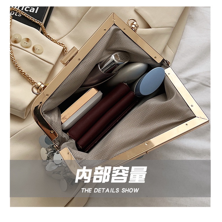 Túi Xách Đeo Vai / Kẹp Nách Cỡ Lớn Đính Kim Sa Lấp Lánh Thời Trang Hàn Quốc Cho Nữ