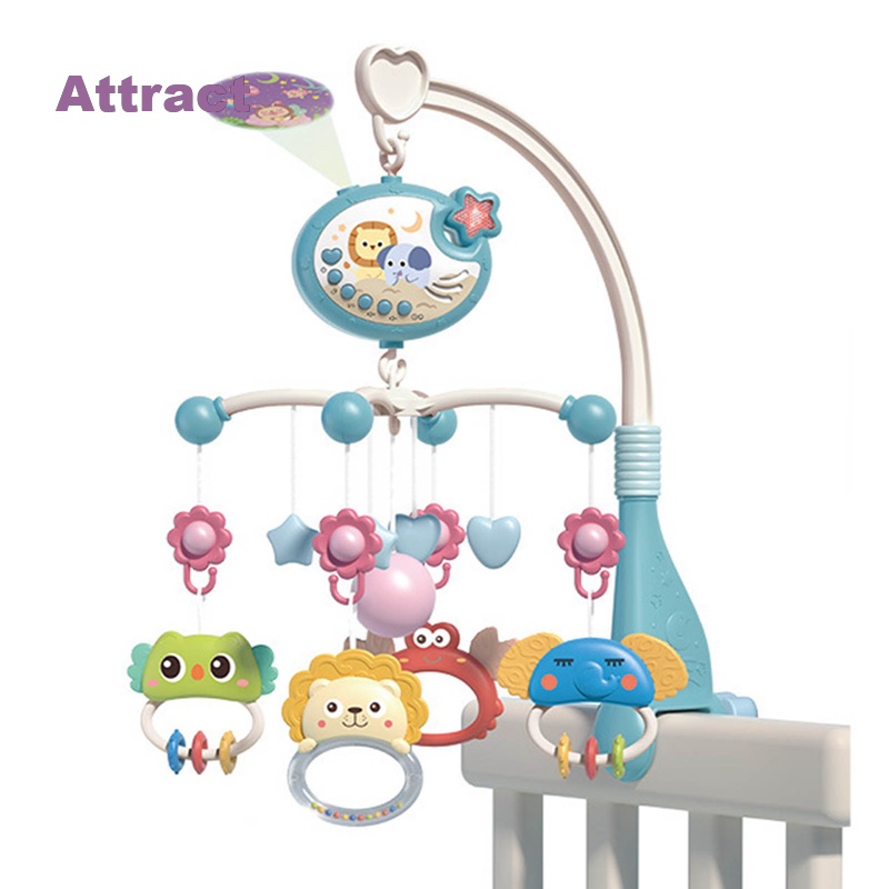 Đồ Chơi Chuông Phát Nhạc Xoay Tròn Có Đèn Vui Nhộn Cho Bé 0-1 Tuổi