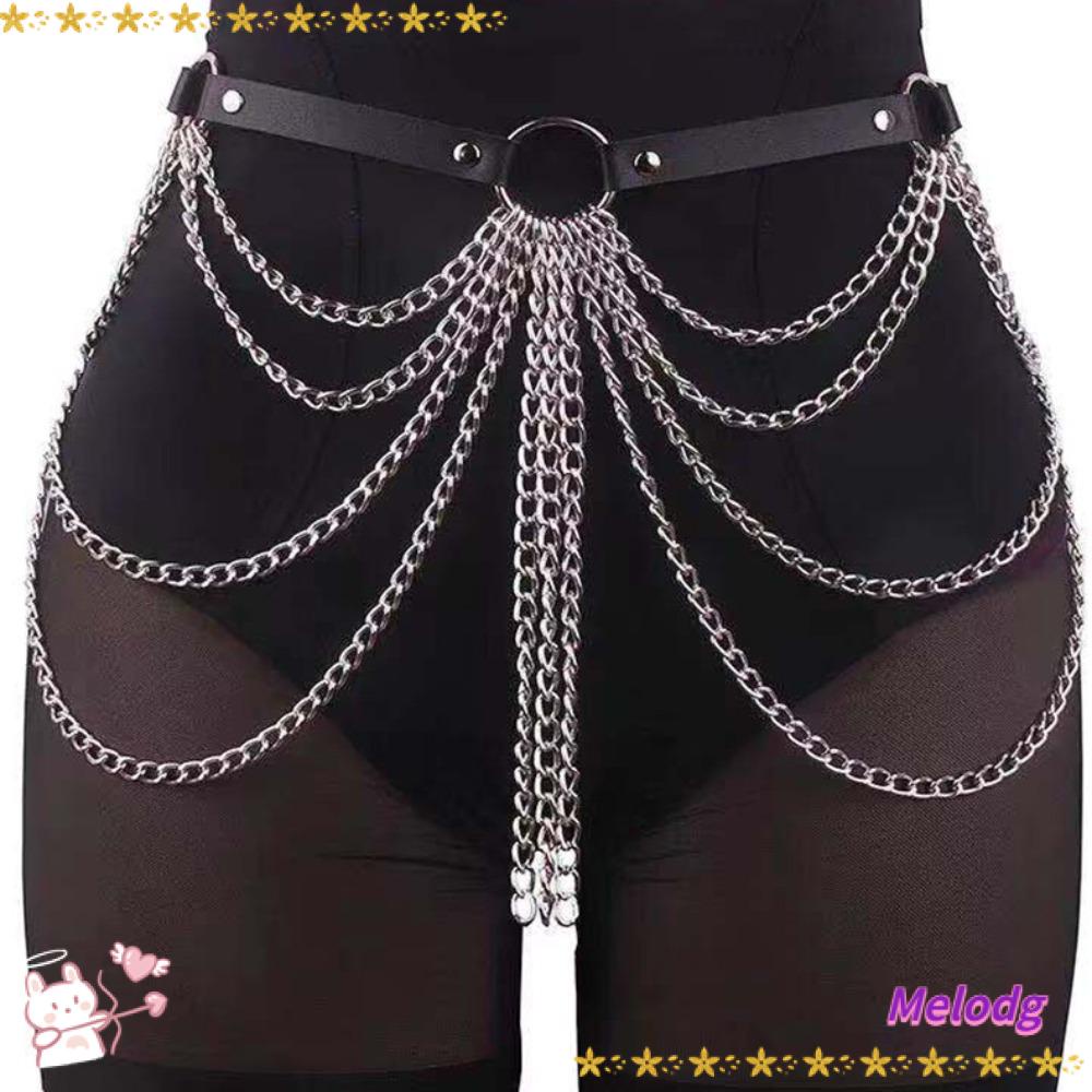 MELODG Dây Nịt Nhiều Lớp Bằng Kim Loại Thời Trang Cho Nữ