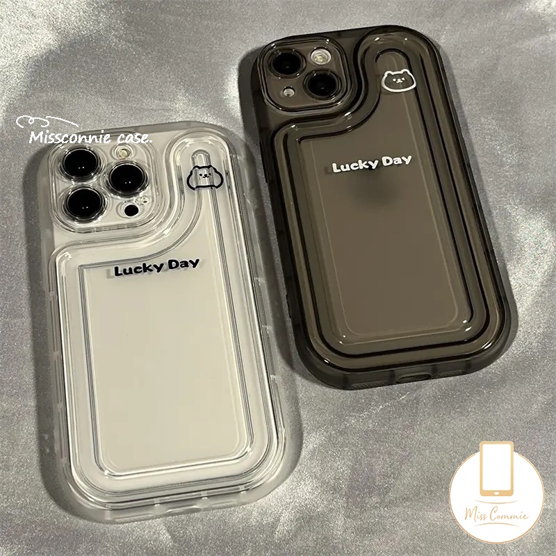 Ốp Điện Thoại Tpu Mềm Trong Suốt Họa Tiết Gấu Cho Iphone 7 8 Plus Xr 7Plus 11 12 14 13 Pro Max X Xs Max Se 2020