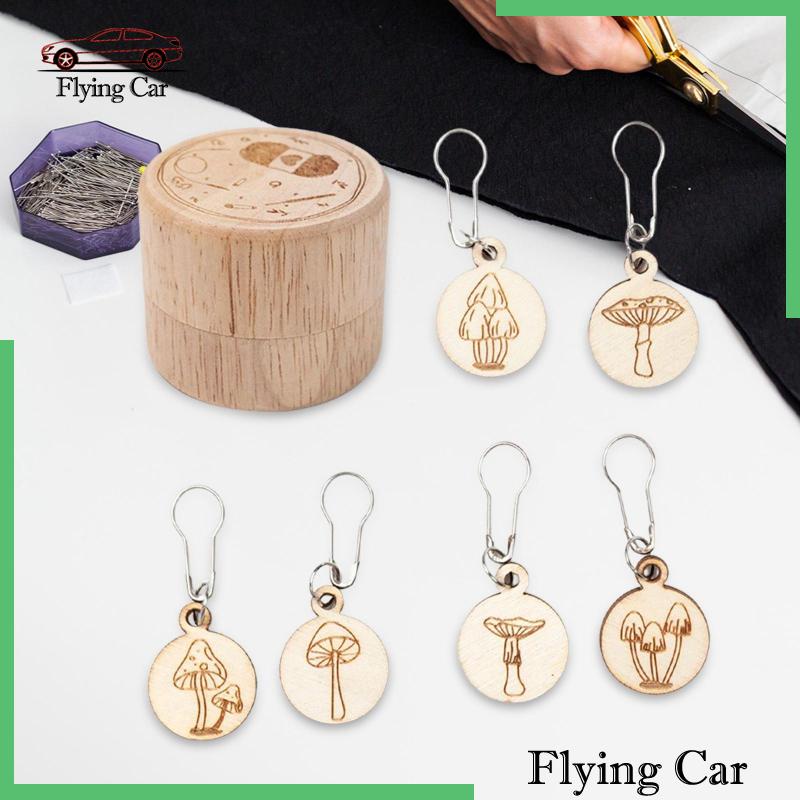 Set 6 Nhẫn Gỗ Đánh Dấu Thêu Móc