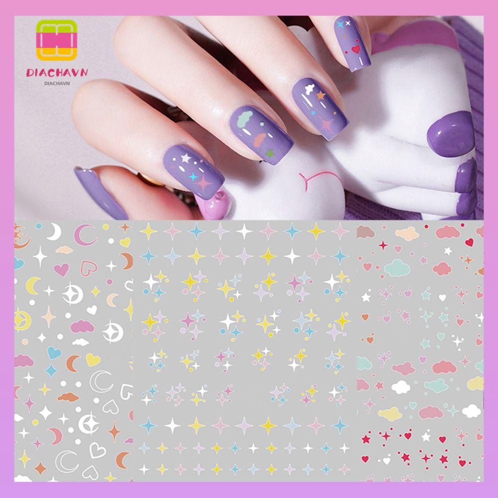 DIACHAVN 1 Tấm Hình Dán Trang Trí Móng Tay Nghệ Thuật