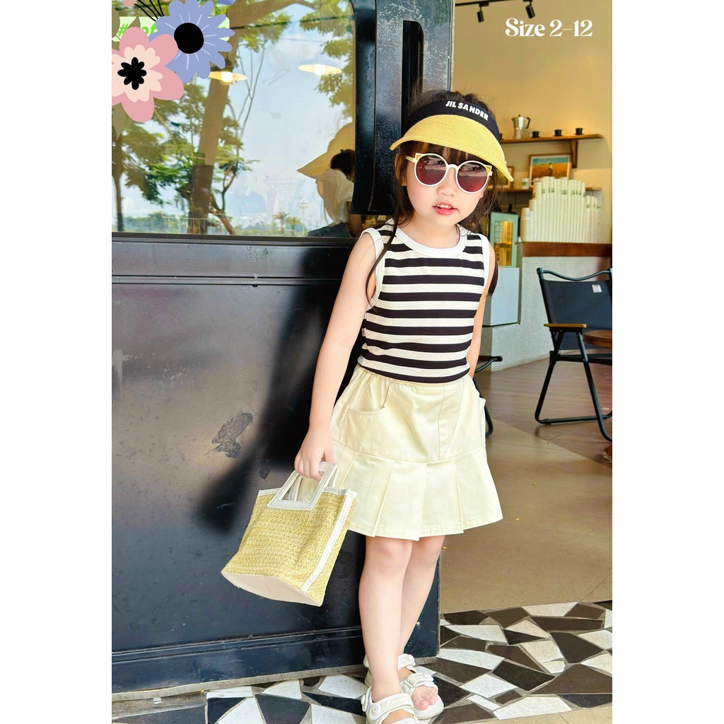 🥳MỚI VỀ SET TRENDY ÁO KẺ STYLE MIX CHÂN VÁY ĐANG CỰC HOT NHÉ MOM 🌸_VNXK_2024