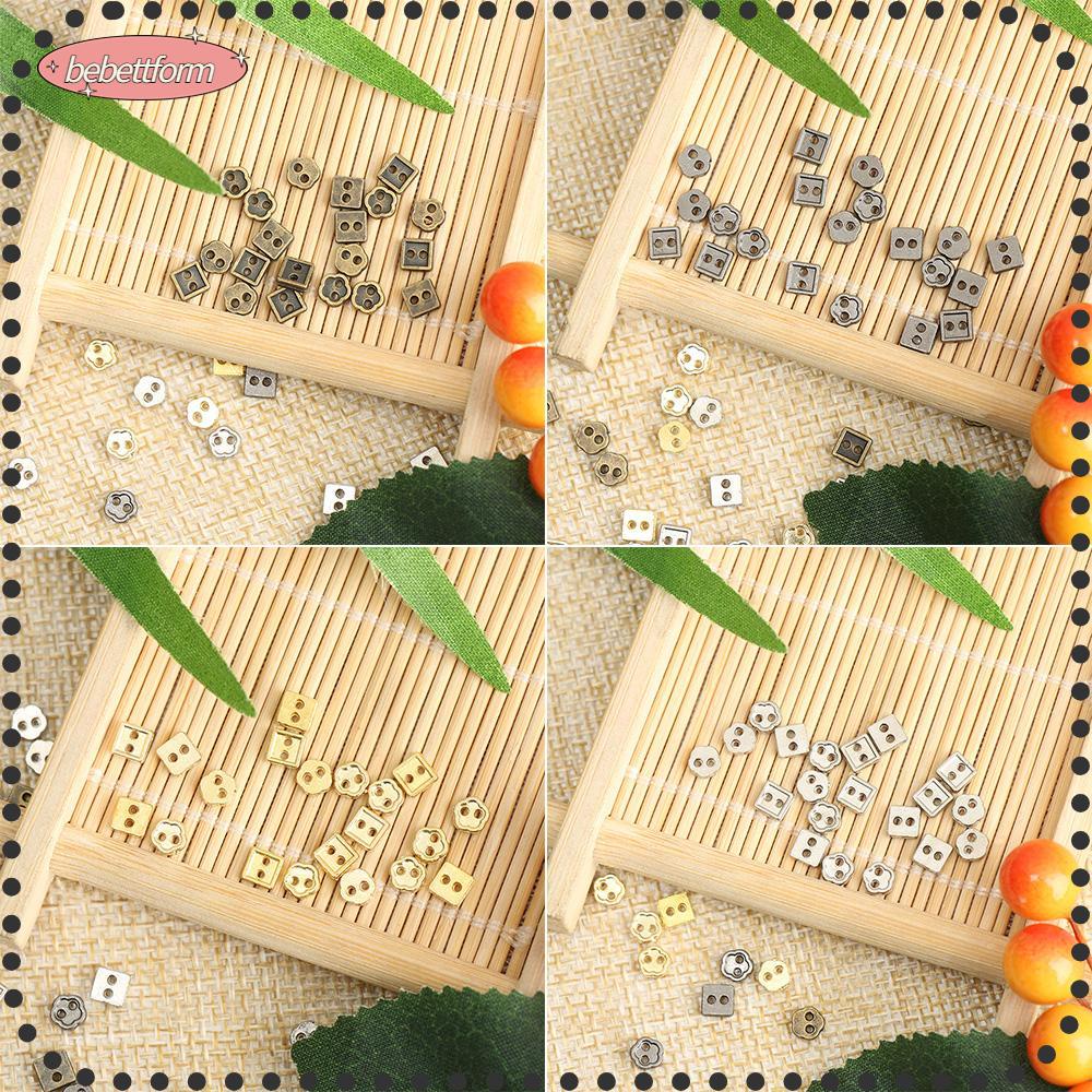 BEBETTERM Set 10 / 20 Nút Quần Áo Hình Vuông / Hoa Xinh Xắn Dành Cho Búp Bê