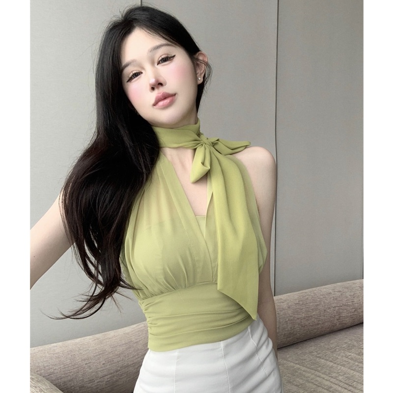 Áo Voan Không Tay Thời Trang Mùa Hè Dành Cho Nữ