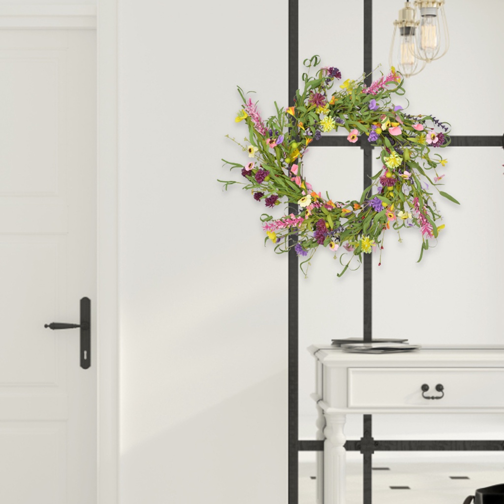 (Bất Ngờ) Vòng Hoa Nhân Tạo Bằng Nhựa Dạng Treo Dễ Sử Dụng Cho Gia Đình