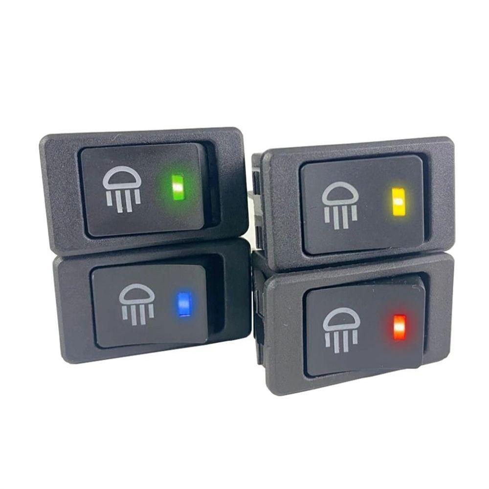MAYSHOW Set 3 Công Tắc Bật / Tắt Đèn Sương Mù Xe Hơi 2 Vị Trí 4 Chấu Bằng Nhựa Chuyên Dụng
