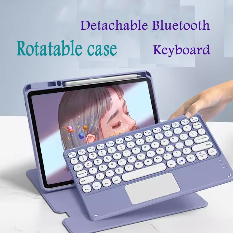 720° Bao Da Máy Tính Bảng Từ Tính Có Bàn Phím Xoay Cho Xiaomi Pad 6 Pro 2023 Pad 6 11 Inch Xiaomi Pad 5 Pro Pad 5 11